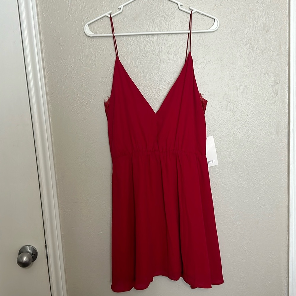 New with tags red tobi mini dress